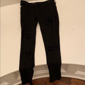 DL1961 Emma black ripped skinny’s jeans